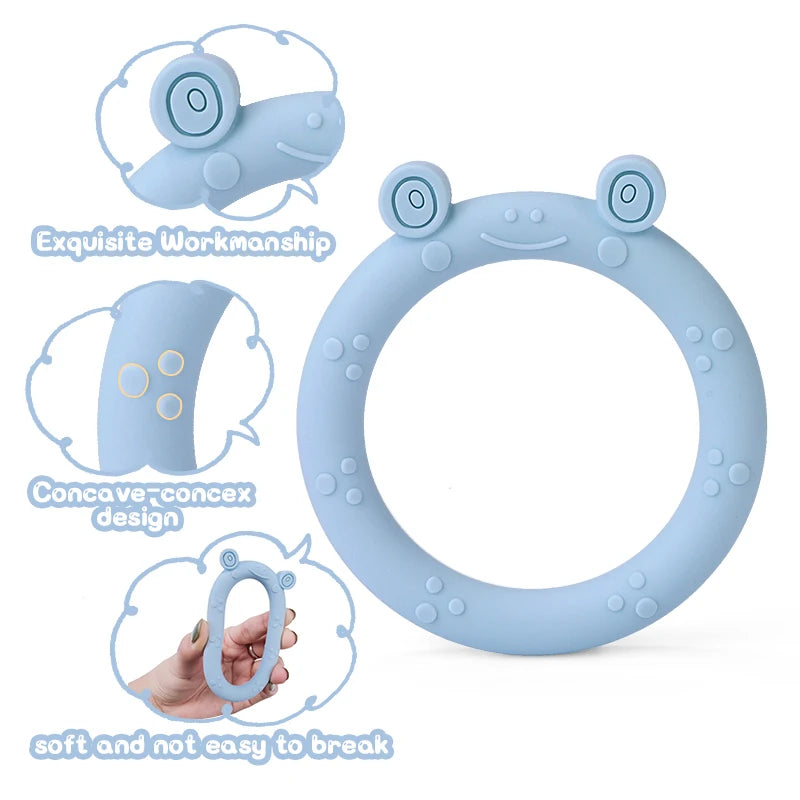 Multicolor Silicone Teething Ring for Infants