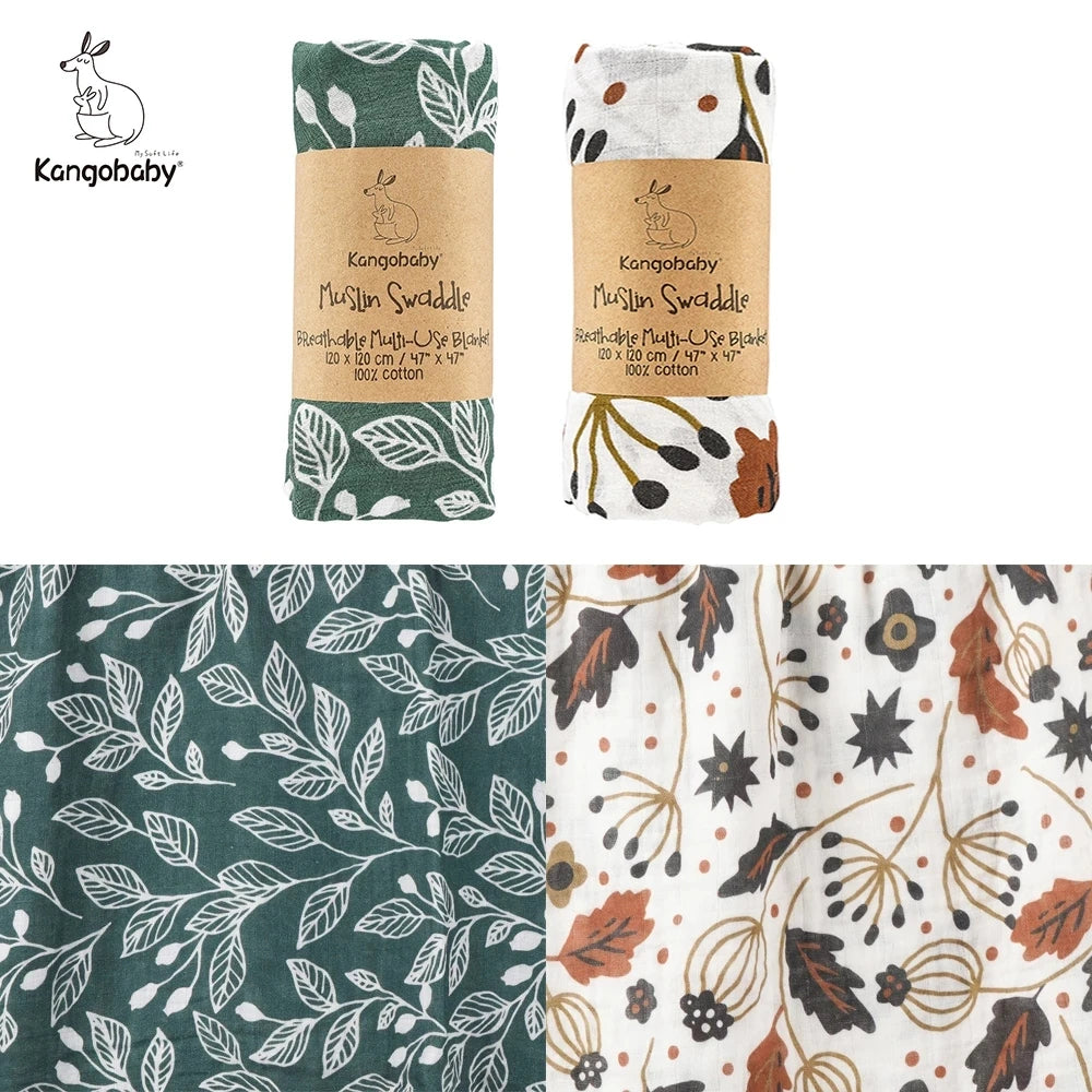 Cotton Muslin Baby Swaddle Pack Infant Blankets
