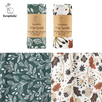 Cotton Muslin Baby Swaddle Pack Infant Blankets