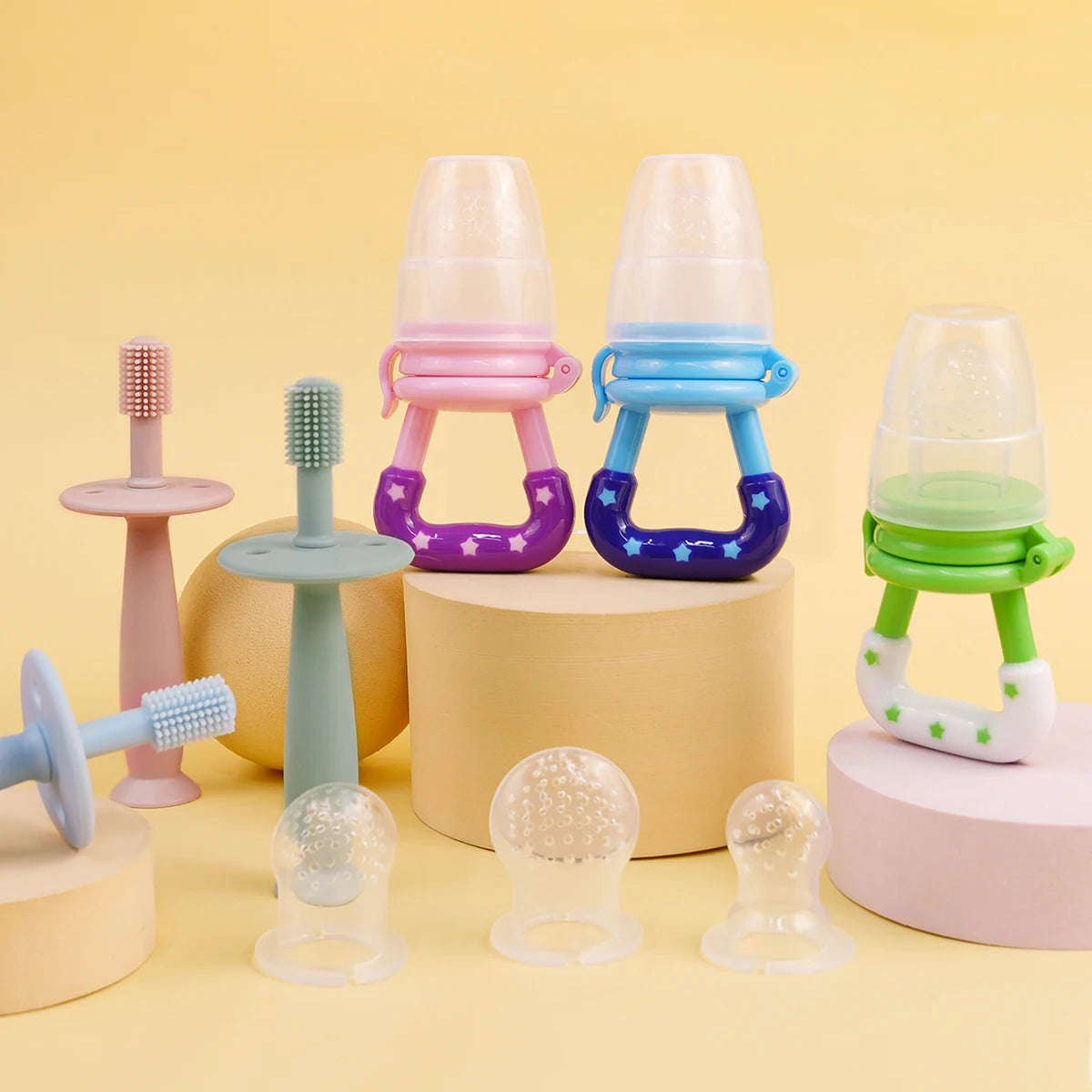 Baby Silicone Fruit Feeder with Cover
