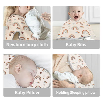 Breathable Cotton Muslin Baby Bib and Burp Cloth