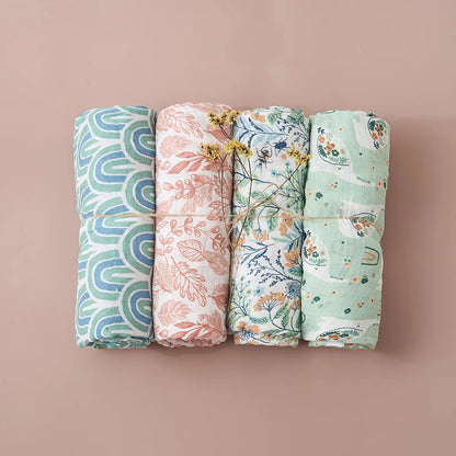 Multi Functional Muslin Swaddle Blanket Set for Newborn