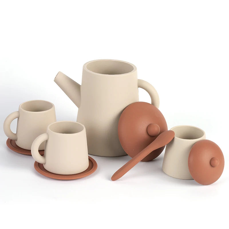 Montessori Silicone Tea Set Pretend Play Kitchen Toy