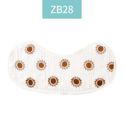 Breathable Cotton Muslin Baby Bib and Burp Cloth