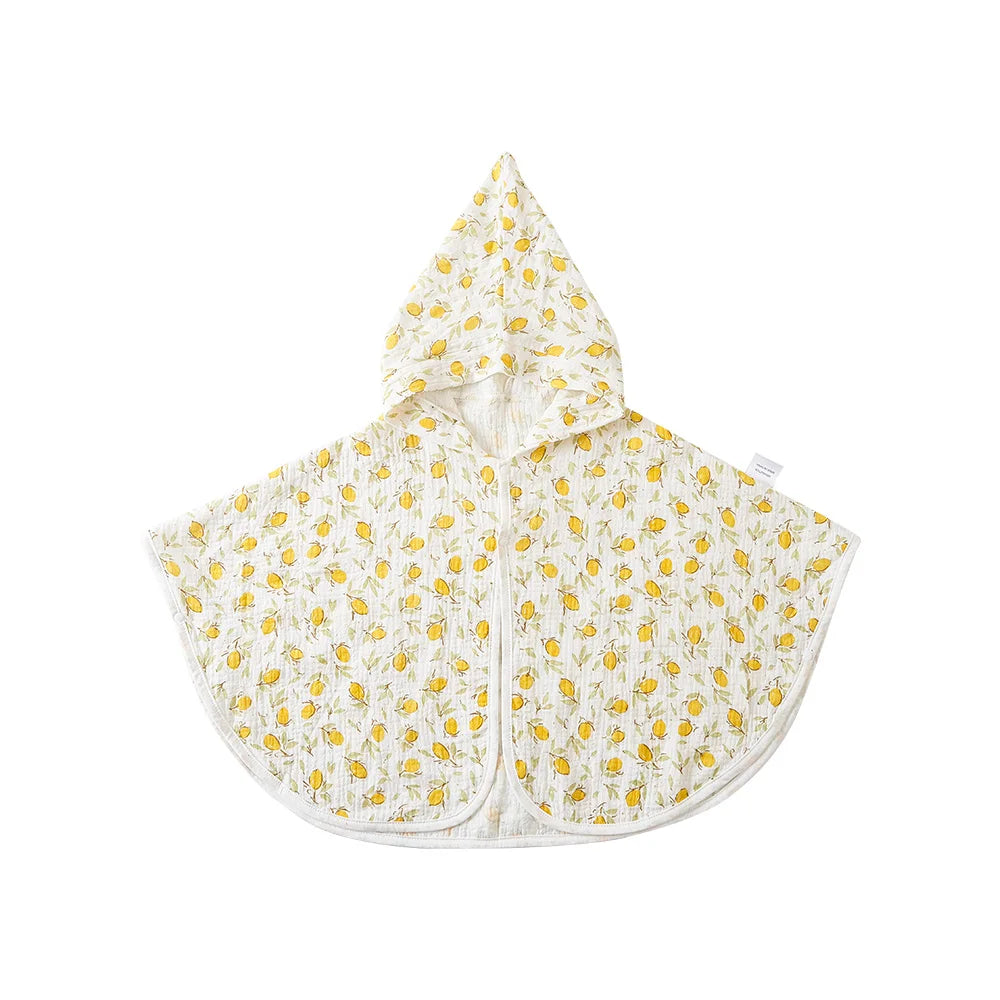 Cotton Muslin Hooded Baby Bath Towel Infant Swaddle