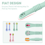Baby Spoon Fork Set Soft Silicone Training Cutlery