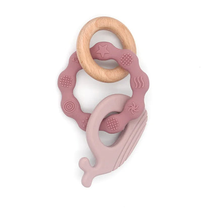 Baby Silicone Teether Bracelet Rattle