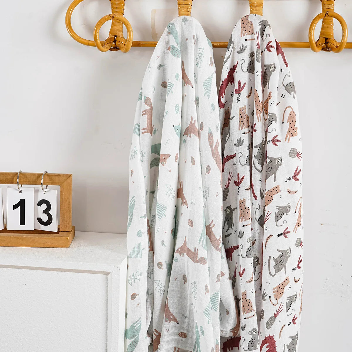 Bamboo Cotton Muslin Baby Swaddle Blanket Quilt