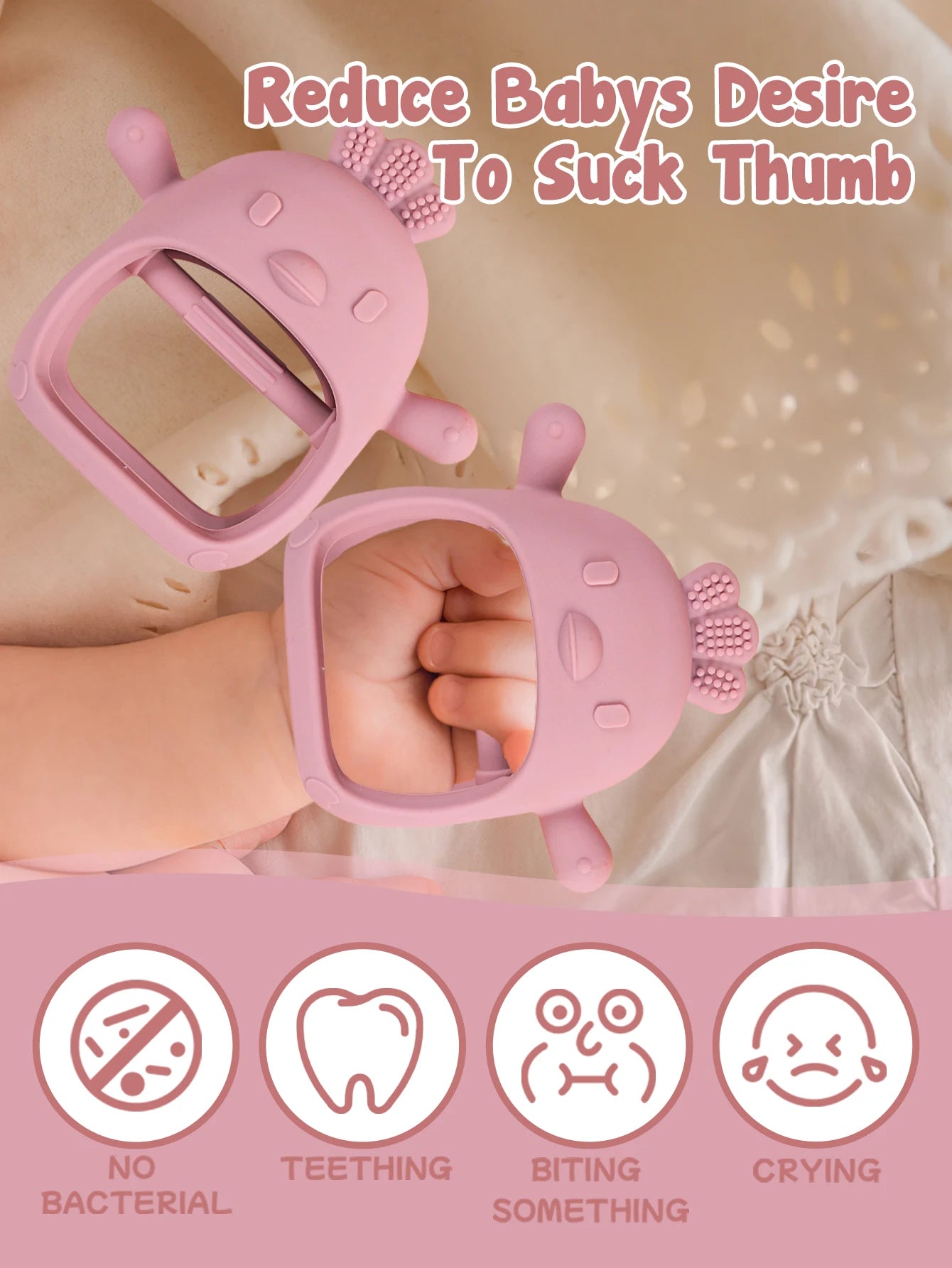Baby Teething Gloves with Silicone Chew