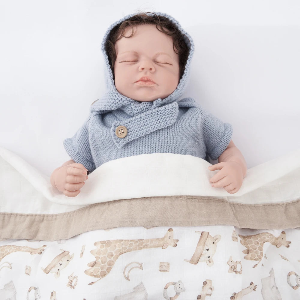 Thicker Bamboo Cotton Muslin Swaddle Baby Quilt