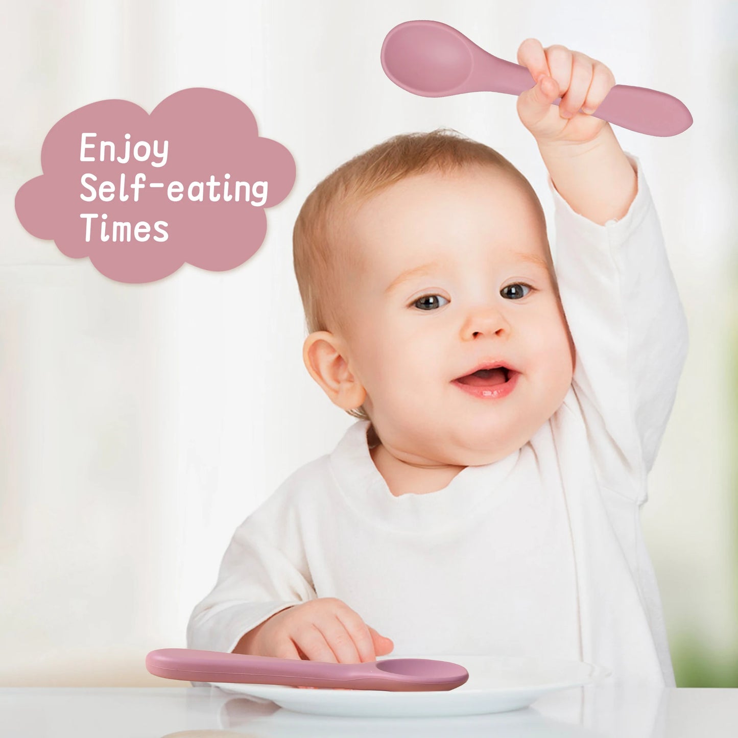 Soft Silicone Baby Spoon and Fork Set