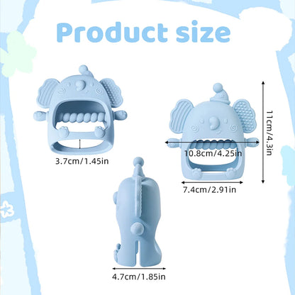 Silicone Elephant Baby Teether Mitten