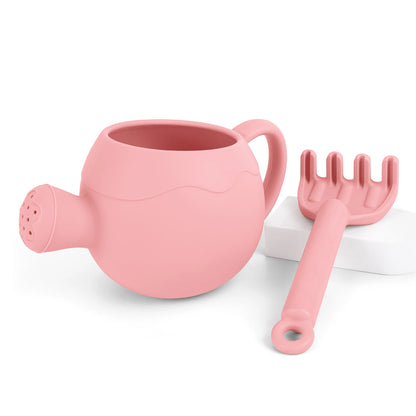 Silicone Beach Sand Toy Set with Bucket Shovel and Rake