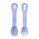 Baby Spoon Fork Set Soft Silicone Training Cutlery