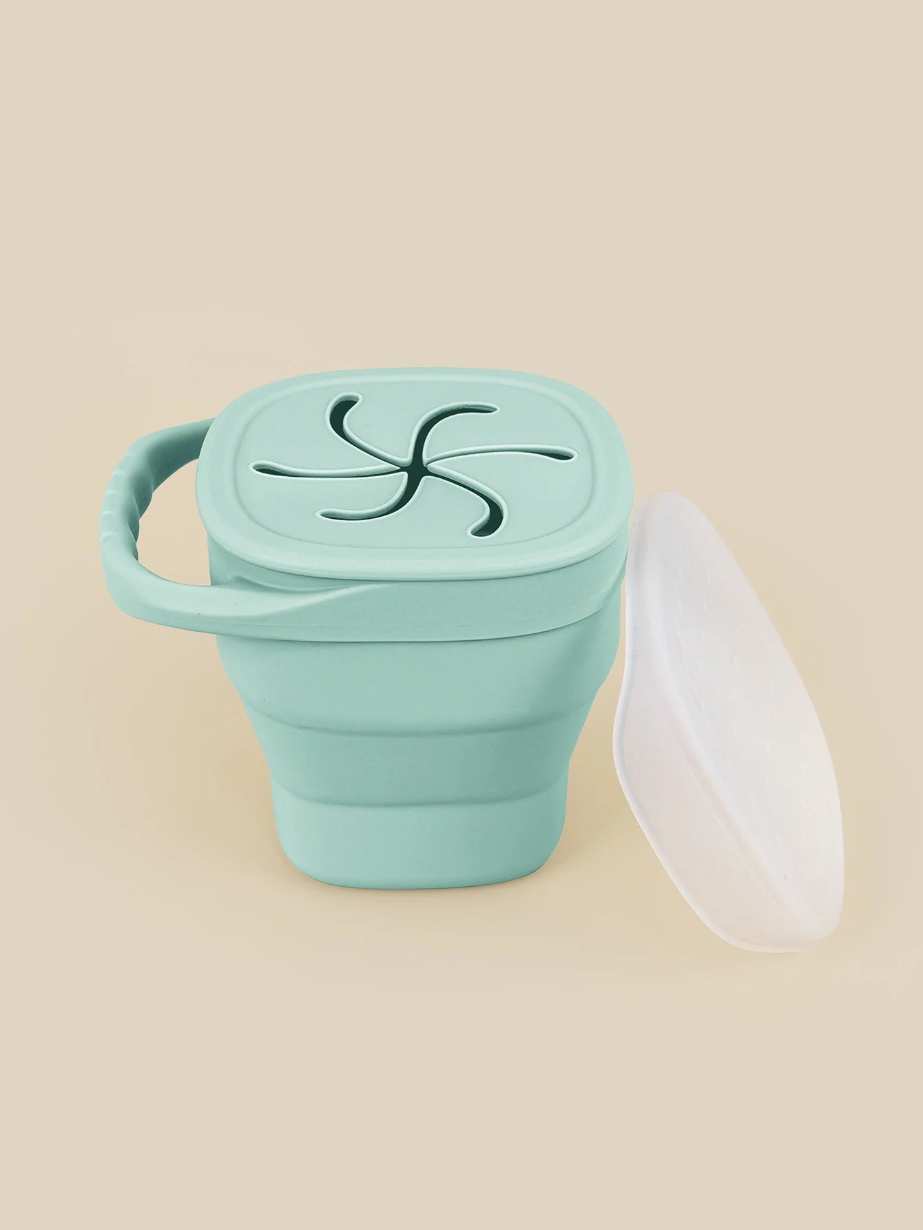 Portable Baby Silicone Snack Cup Box