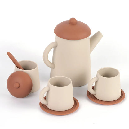 Montessori Silicone Tea Set Pretend Play Kitchen Toy