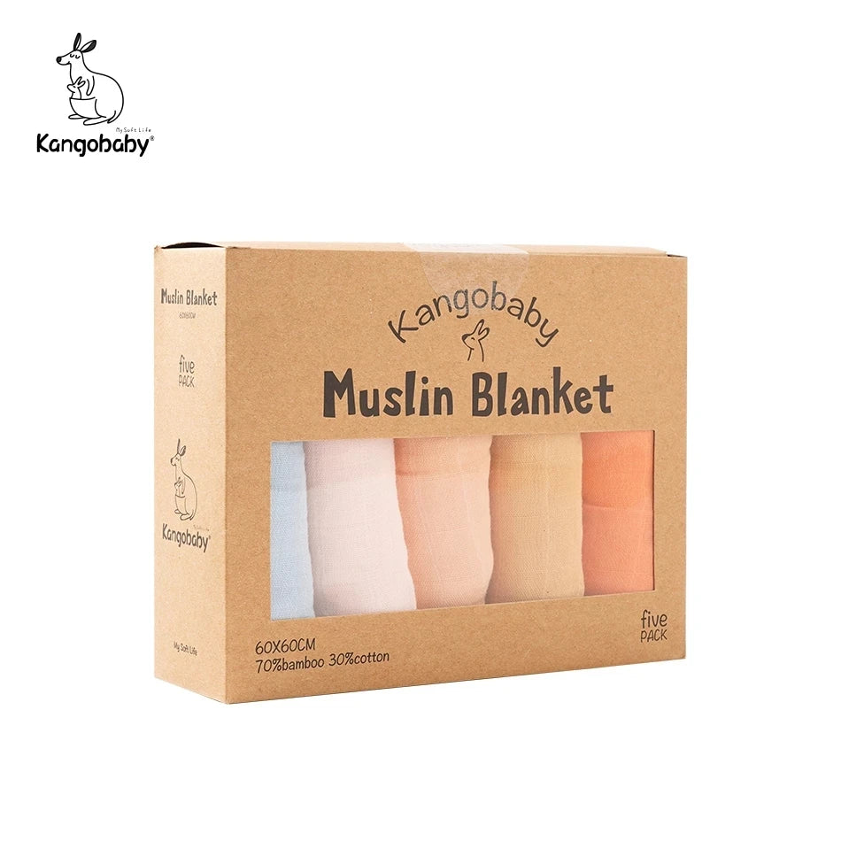 Bamboo Cotton Muslin Blanket and Burp Cloth Set