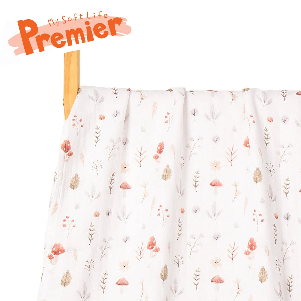 High Density Digital Print Muslin Swaddle Blanket