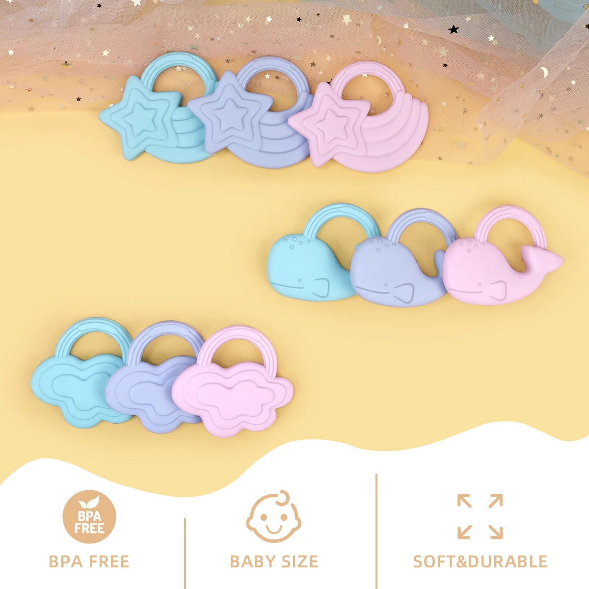 Baby Silicone Star Teether BPA Free