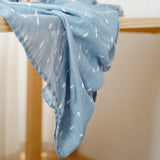 Bamboo Cotton Muslin Swaddle Newborn Bath Towel Wrap