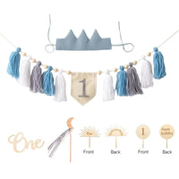 6Pc Blue Tassel