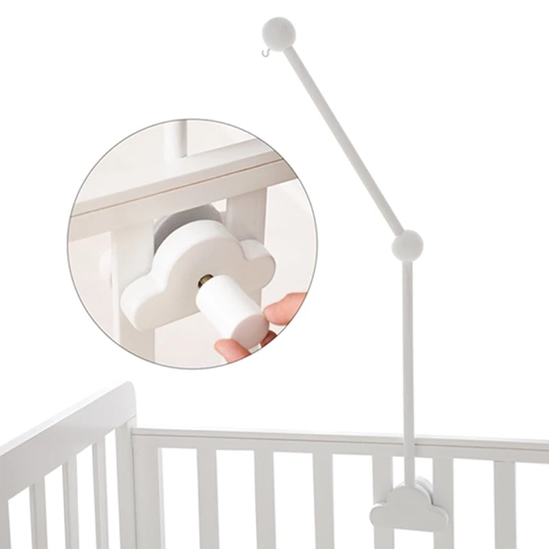 Wooden Cloud Bed Bell Bracket Mobile Holder for Newborns