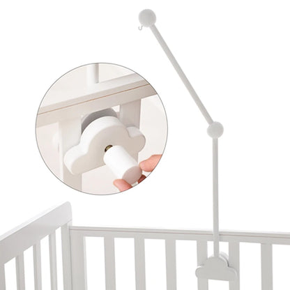 Wooden Cloud Bed Bell Bracket Mobile Holder for Newborns