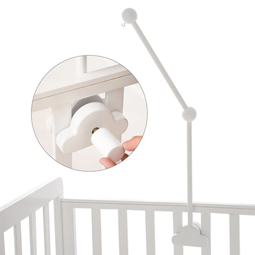 Wooden Cloud Bed Bell Bracket Mobile Holder for Newborns