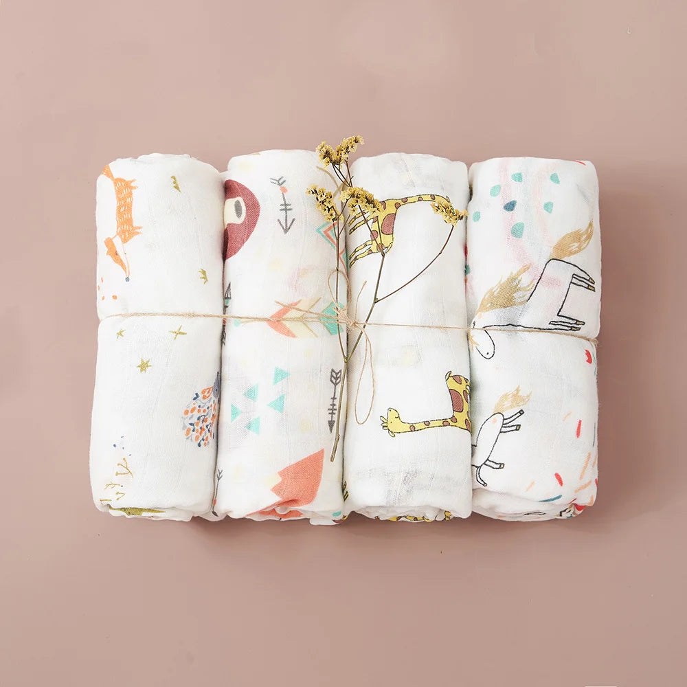 Multi Functional Muslin Swaddle Blanket Set for Newborn