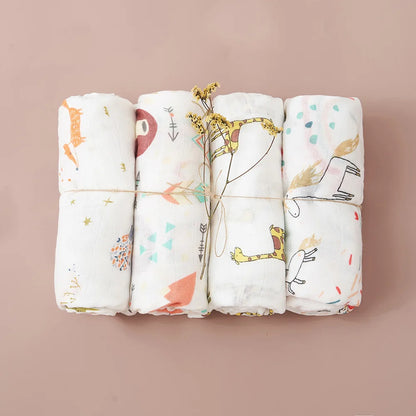 Multi Functional Muslin Swaddle Blanket Set for Newborn