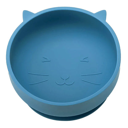 Baby Suction Bowl Cartoon Cat Design Training Tableware