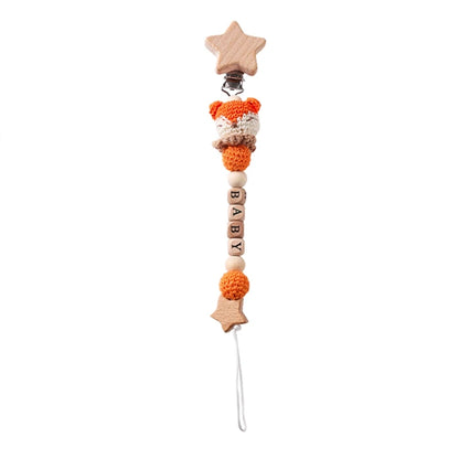 Baby Pacifier Chain Crochet Rabbit Handmade Holder Clip