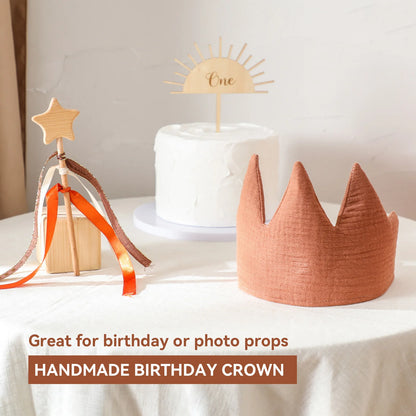 Baby Cotton Crown Headband Newborn Birthday Photography Prop