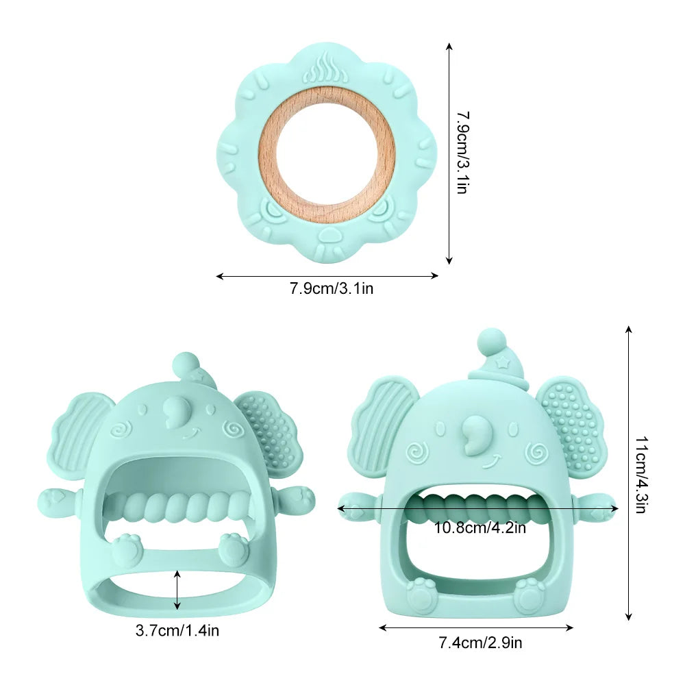 Silicone Animal Teether Toys for Infants