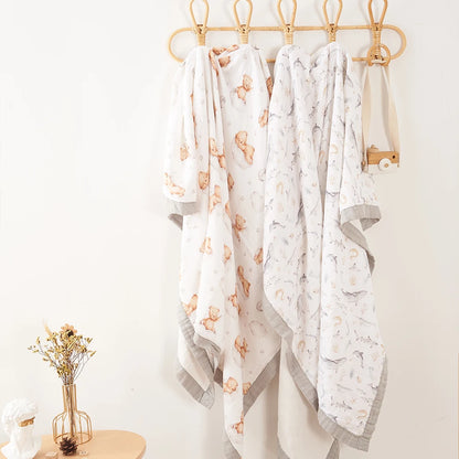 Thicker Bamboo Cotton Muslin Swaddle Baby Quilt