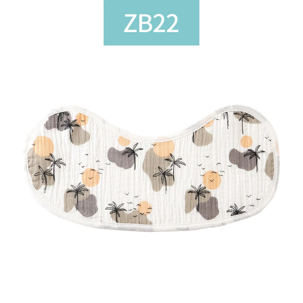Breathable Cotton Muslin Baby Bib and Burp Cloth