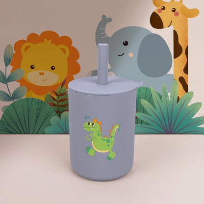Silicone Baby Straw Cup Leakproof Toddler Water Bottle