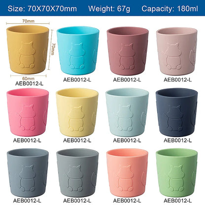 Silicone Baby Cup Cartoon Squirrel Leakproof Training Cup