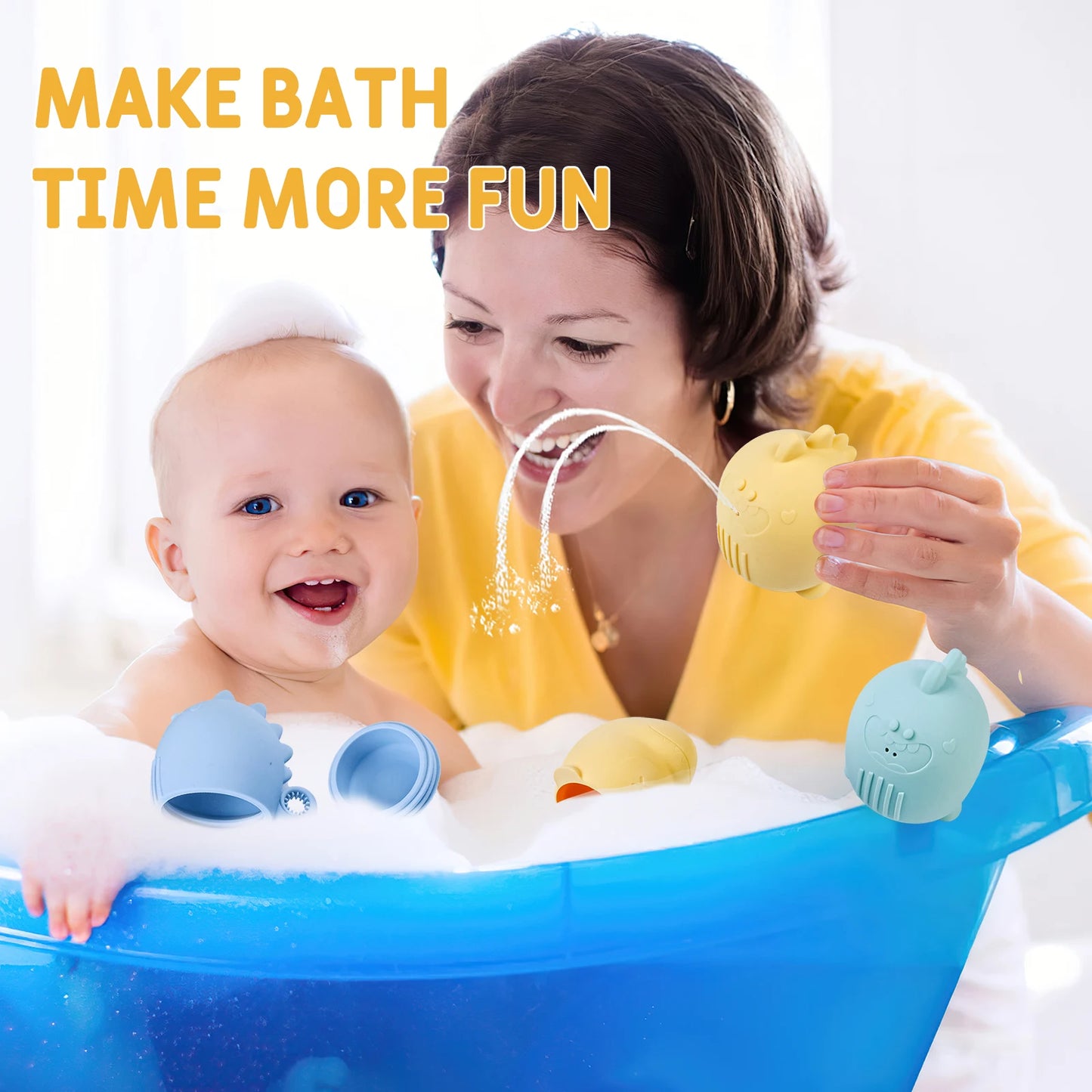 Dinosaur Bath Toys Floating Water Play Set for Kids