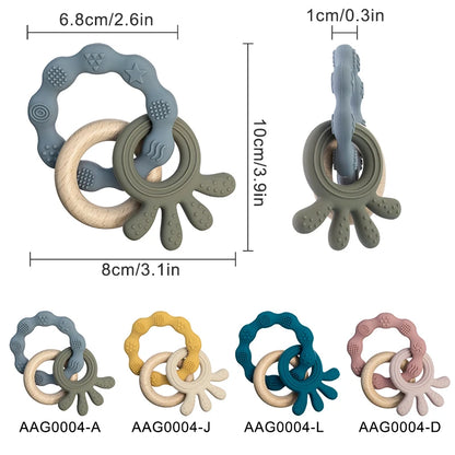 Baby Silicone Teether Bracelet Rattle