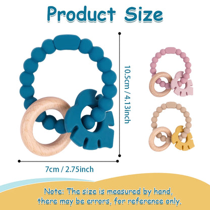Baby Silicone Leaf Teething Ring Toy