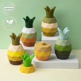 Silicone Fruit Building Block Stacking Toy for Babies
