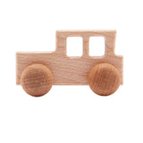 Wooden Cartoon Car Bus Montessori Push Toys Baby Gift