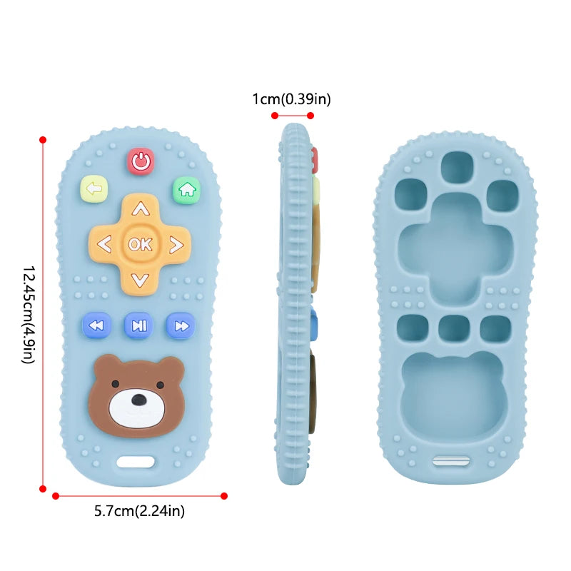 Baby Silicone TV Remote Teether Sensory Toy