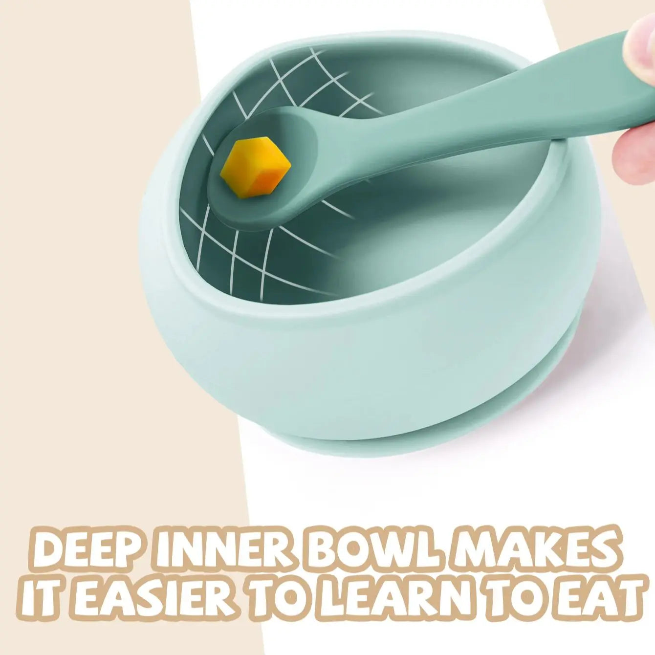 Cute Cartoon Baby Silicone Suction Bowl
