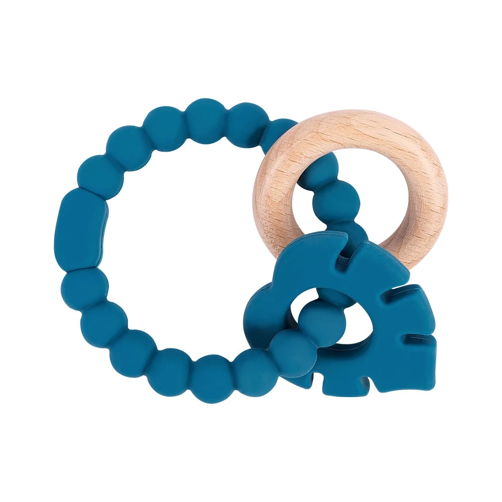 Baby Silicone Leaf Teething Ring Toy