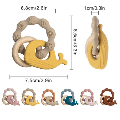 Baby Silicone Teether Bracelet Rattle
