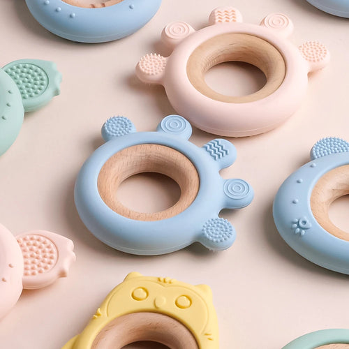 Silicone Frog and Deer Baby Teether Pendant