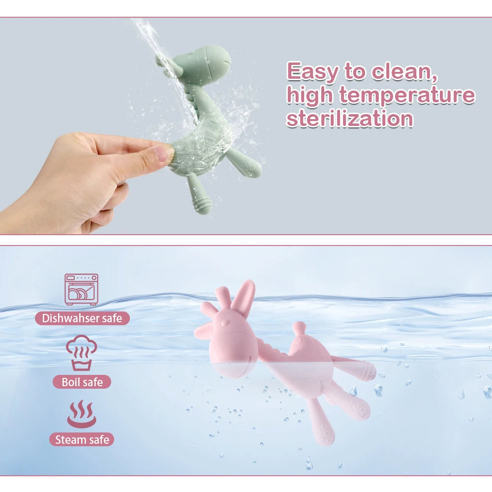 Baby Silicone Teether Cute Deer Design