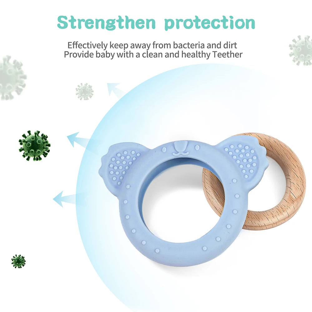 Baby Silicone Ring Bracelet Teether